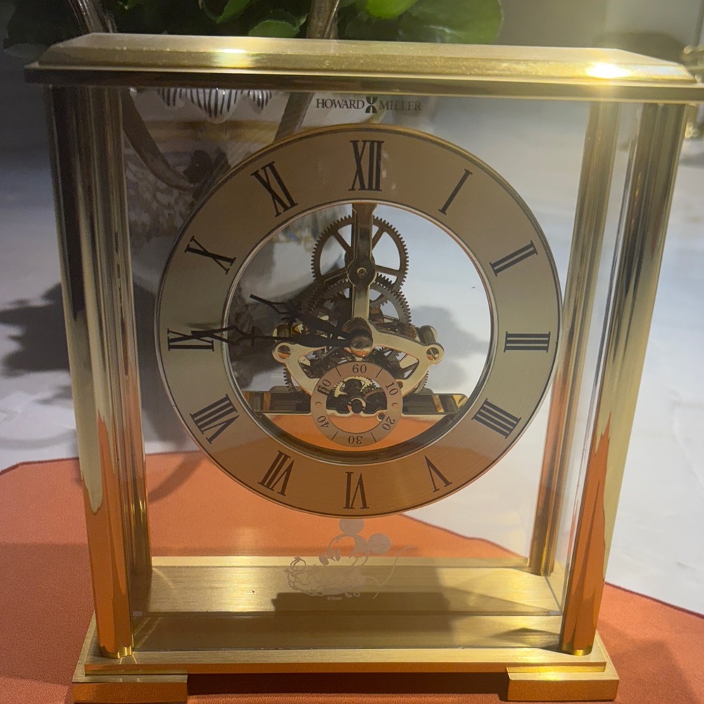 Gold Framed Skeleton Wall Clock
